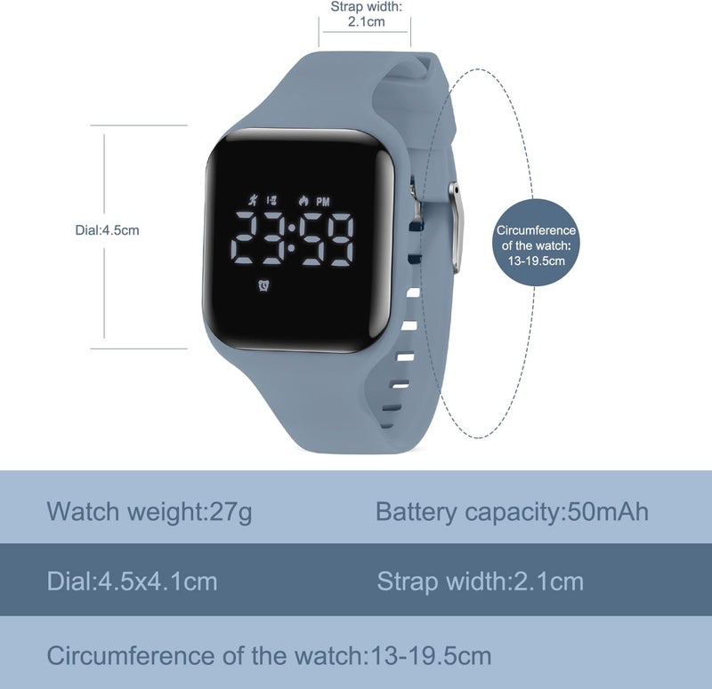 A ALPS Kids Watches for Girls Boys Digital Sport Watch with Step Counter Pedometer Vibration Alarm Clock, No App Waterproof Fitness Tracker Kids Watch Boys Girls Teens Students Ages 5-16 - Image 5